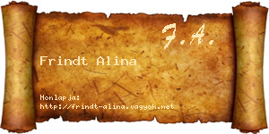 Frindt Alina névjegykártya